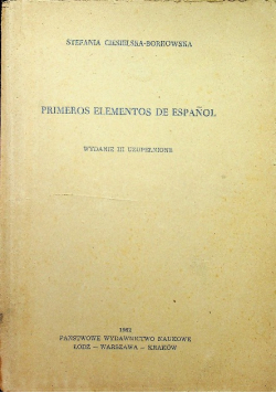 Primeros elementos de Espanol