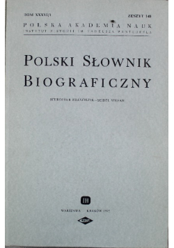 Polski słownik biograficzny, zeszyt 148