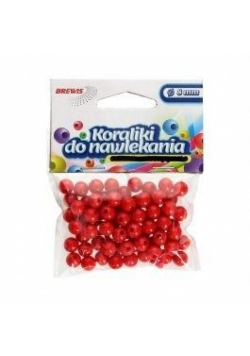 Koraliki do nawlekania czerwone+ sznurek 8mm 16g