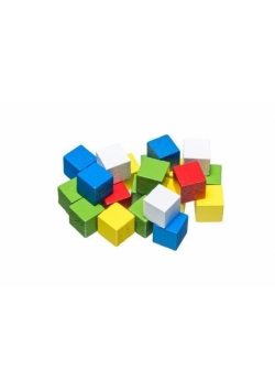 Kostki drewniane kolorowe 1,5cm 21szt