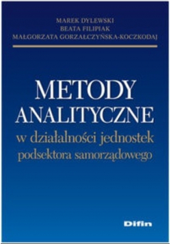 Metody analityczne w działalności jednostek podsektora samorządowego