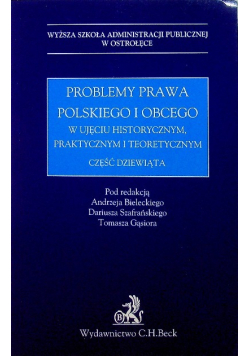 Problemy prawa polskiego i obcego Część 9
