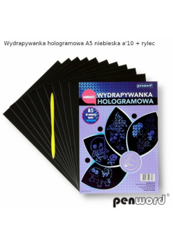 Wydrapywanka hologramowa A5 niebieska