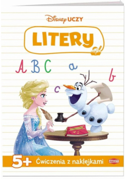 Disney Uczy Kraina Lodu ćwiczenia z naklejkami Litery