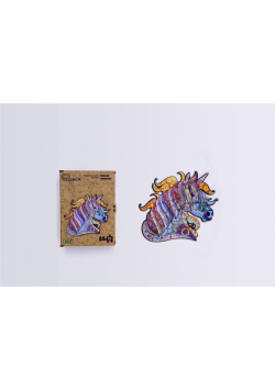 Puzzle drewniane eko 63 Bajeczny jednorożec A4