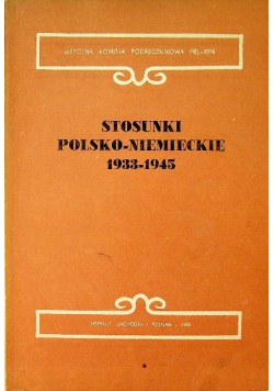 Stosunki polsko - niemieckie 1933 - 1945
