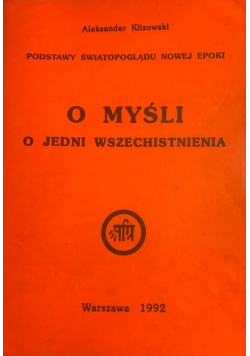 O myśli O jedni wszechistnienia
