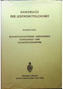 Handbuch der lebensmittelchemie tom IX