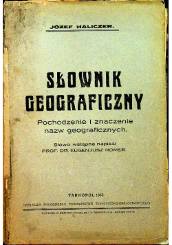 Słownik geograficzny 1933 r.