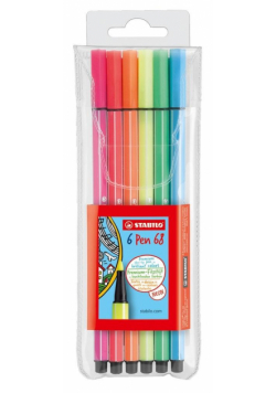 Flamaster Pen 68 neon 6 kolorów