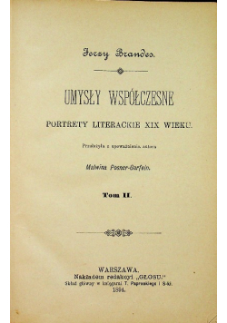 Umysły współczesne Tom II 1894 r.