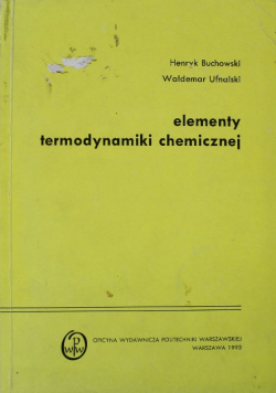 Elementy termodynamiki chemicznej
