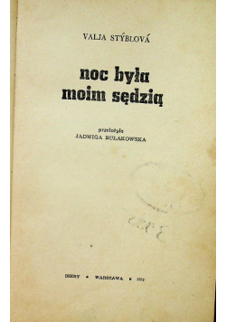 Noc była moim sędzią