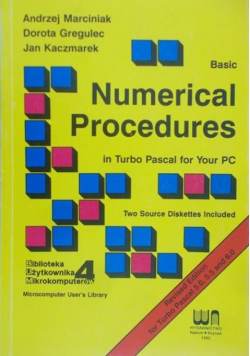 Numerical Procedures un Turbo Pascal for Your PC