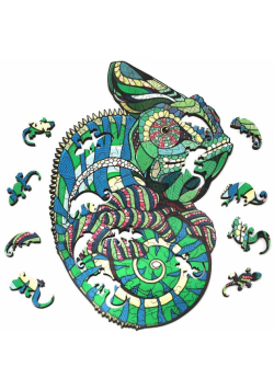 Puzzle Drewniane 2D Kameleon