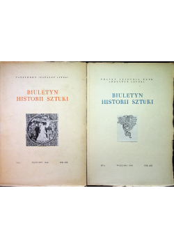 Biuletyn historii sztuki Nr 1 i  2