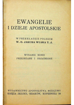 Ewangelie i dzieje apostolskie 1936 r.