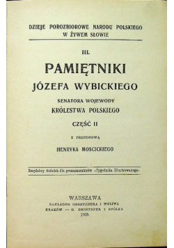 Pamiętniki Józefa Wybickiego Część II 1905 r.