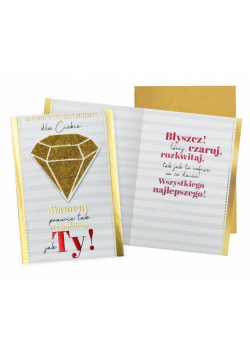 Karnet B6 Urodziny diament