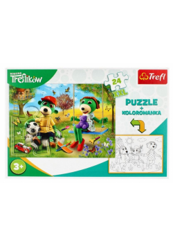 Puzzle 24 + kolorowanka Rodzina Treflików TREFL