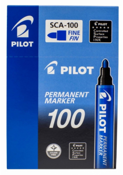 Marker pernamentny PILOT SCA 100 niebieski 12 sztuk