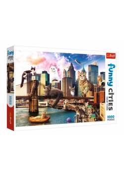 Puzzle 1000 Koty w Nowym Jorku TREFL