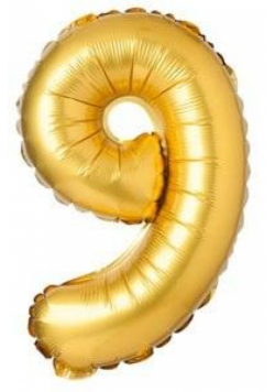 Balon foliowy matowy złoty 9 69cm