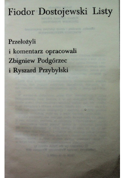 Dostojewski Listy