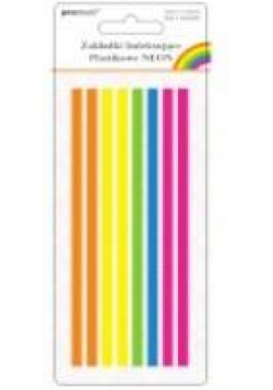 Zakładki indeksujące neon 5x135mm 8x20szt plastik