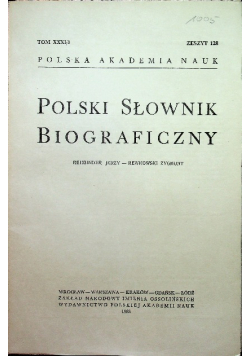 Polski Słownik Biograficzny Tom XXXI 1 Zeszyt 128