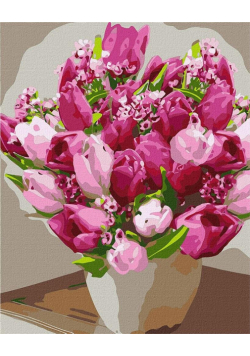 Malowanie po numerach - Jasne tulipany 40x50cm