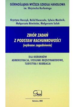 Zbiór zadań z podstaw rachunkowości