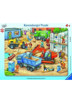 Puzzle w ramce 40 Wielkie pojazdy budowlane