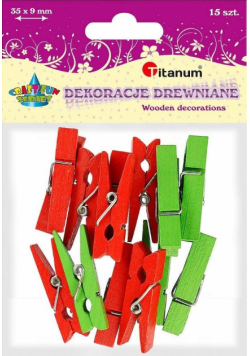 Klamerki drewniane 15szt
