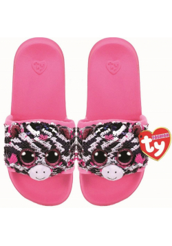 Ty Fashion cekinowe kapcie - Zebra rozm.L