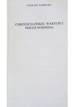 Chrześcijańskie wartości poezji Norwida