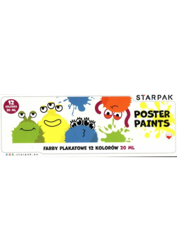 Farby plakatowe 12 kolorów Monster 20ml