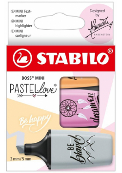 Zakreślacz Boss Mini Pastellove 3 kolory STABILO