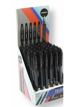 Żelopis semi gel czarny (36szt)