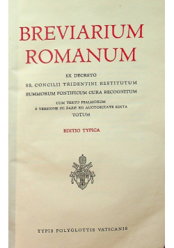 Breviarium romanum Editio typica