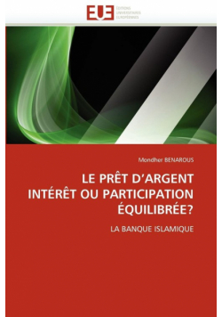 Le prêt d''argent intérêt ou participation équilibrée?