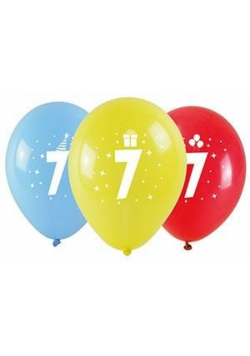 Balony z nadrukiem 7 28cm 3szt