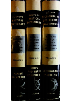 Elsevier's Nautical dictionary Volume I do III