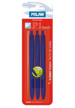 Długopis P1 Touch niebieski (3szt) MILAN