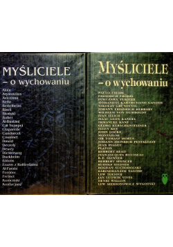Myśliciele o wychowaniu, tom 1 i 2