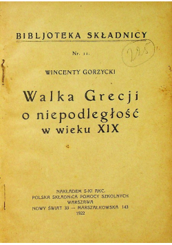 Walka Grecji o niepodległość wieku XIX 1922 r.
