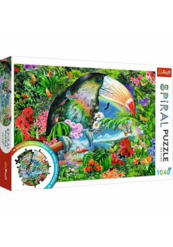 Puzzle 1040 Spiral Tropikalne zwierzęta TREFL
