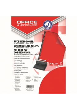 Okładki do bindowania A4 PCV 200mikr czerwone 100s