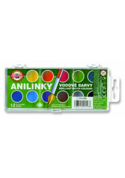 Farby akwarelowe Anilinky Brilliant 12 kolorów