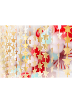 Kurtyna Gwiazdki złota 100x245cm
